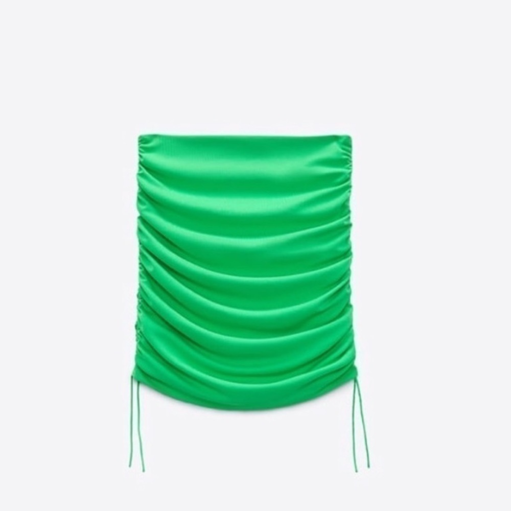 Zara draped ruched sexy mini skirt